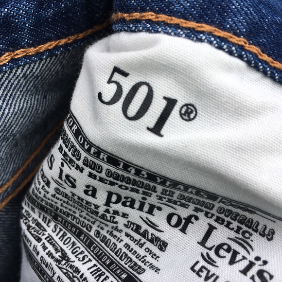 NWT Levi’s x Super Mario 501 Jean Shorts Blue 26 - Picture 5 of 15